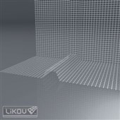 LIKOV Profil bosážní tkaninový LBP-U1 roh vnější drážka 30/17mm, profil 240/100/100mm